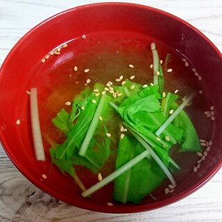 水菜入り梅昆布すまし汁